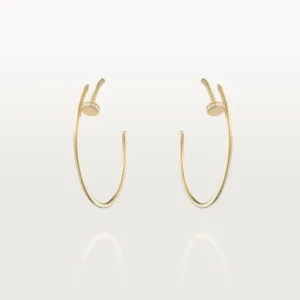 Juste un Clou hoop earrings, large model, diamonds